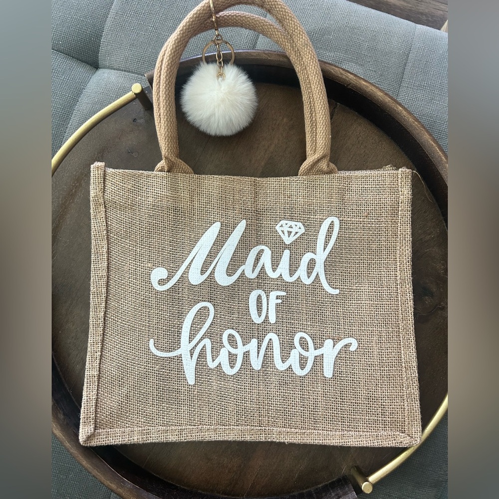 Tote with purse charm